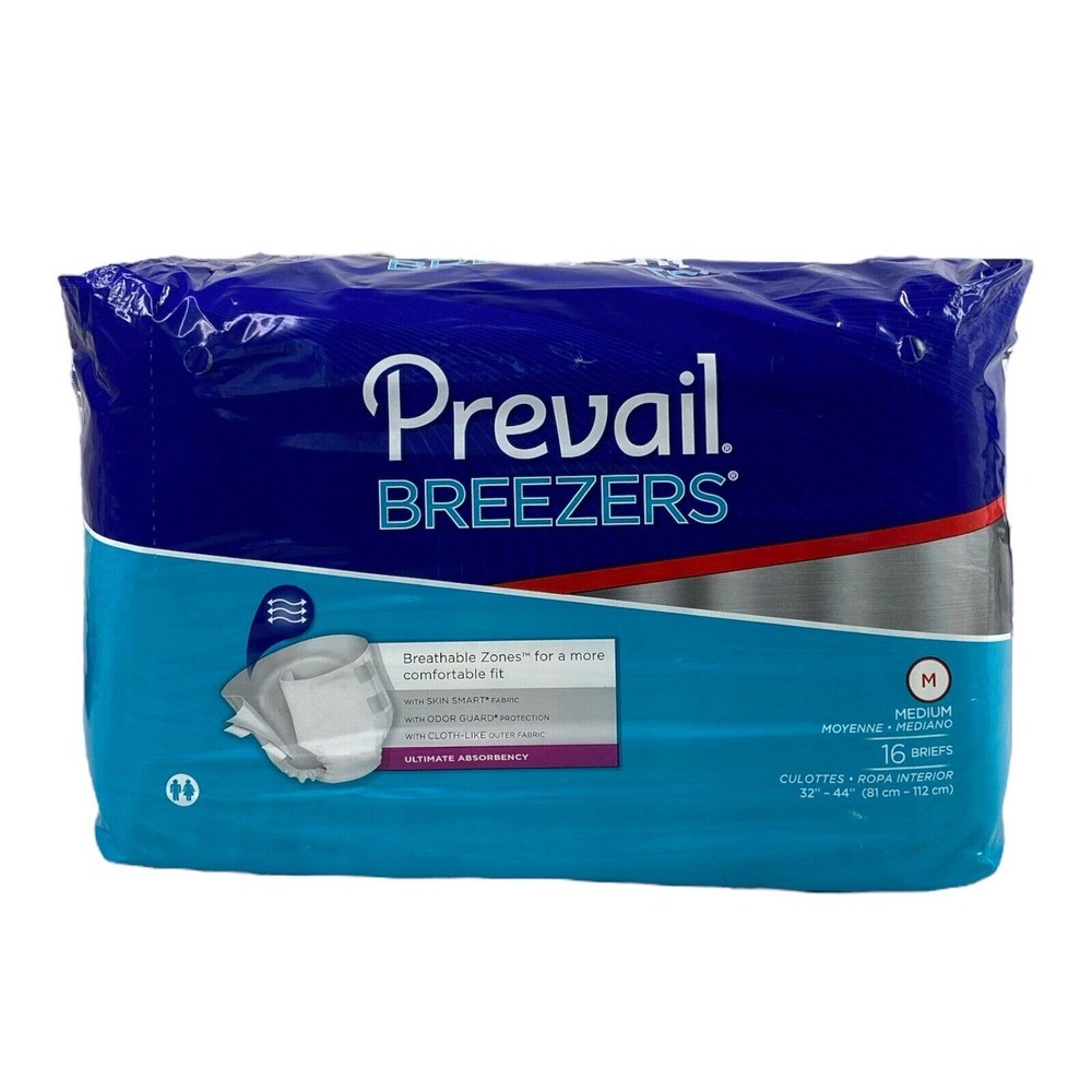 Prevail Breezers 16-Count Briefs Medium